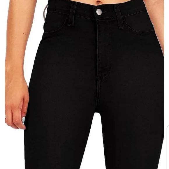 Fitted Bell Bottom Flare Jeans Y2K- Black - Picture 6 of 9